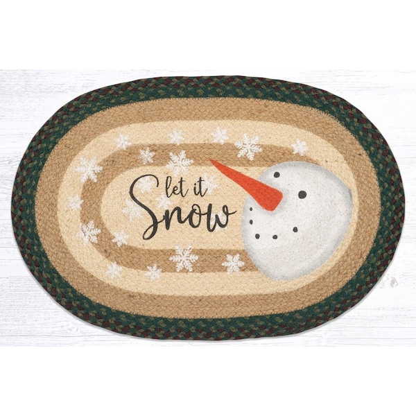 Palacedesigns 20 x 30 in. OP-508 Let it Snow Snowman Oval Patch PA3379731 - main